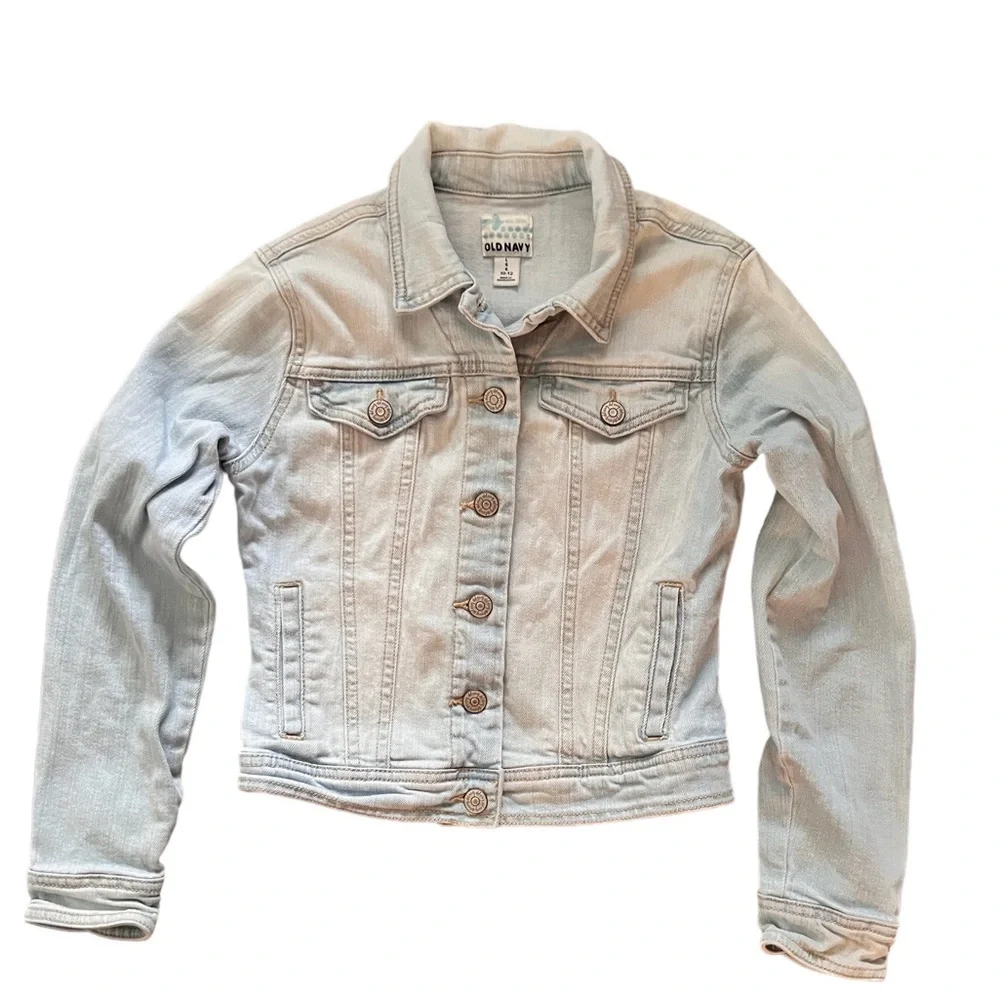 Old Navy Light Blue Jean Jacket Size 10/12